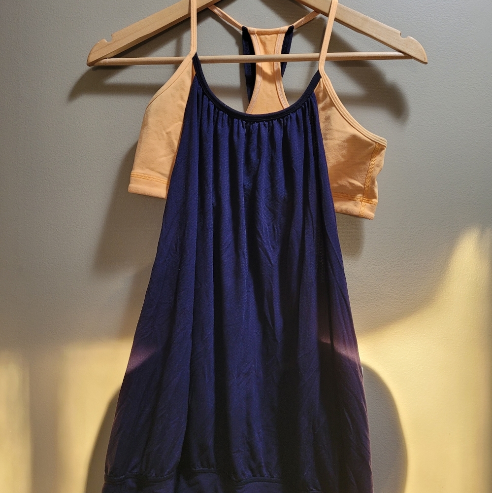 Lululemon purple and goldenrod tank